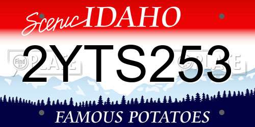 2YTS253 Idaho License Plate