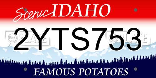 2YTS753 Idaho License Plate