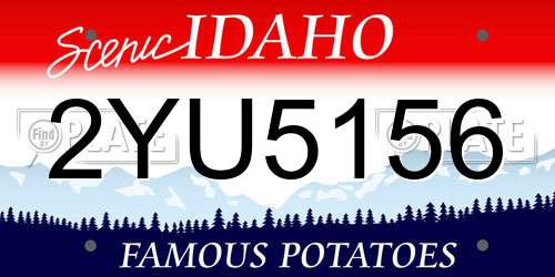 2YU5156 Idaho License Plate