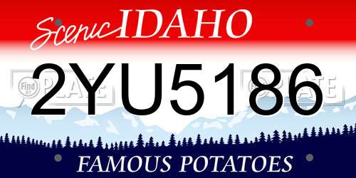 2YU5186 Idaho License Plate