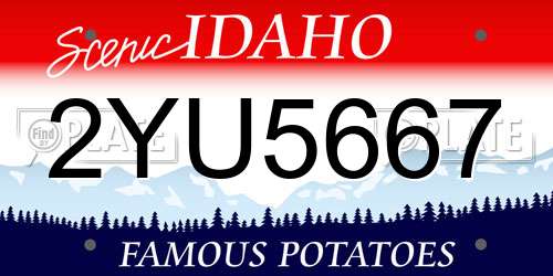 2YU5667 Idaho License Plate