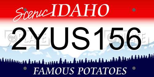 2YUS156 Idaho License Plate