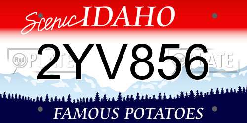 2YV856 Idaho License Plate