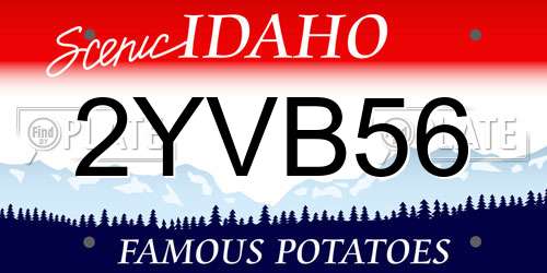 2YVB56 Idaho License Plate