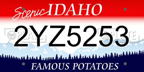 2YZ5253 Idaho License Plate