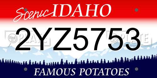 2YZ5753 Idaho License Plate