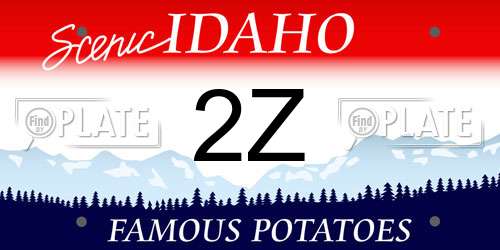 2Z Idaho License Plate