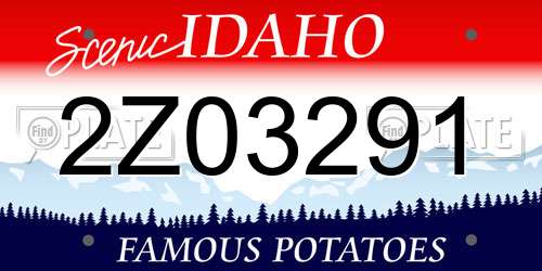 2Z03291 Idaho License Plate
