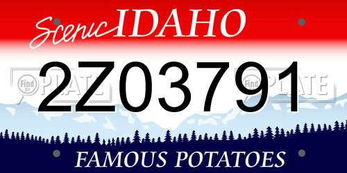 2Z03791 Idaho License Plate