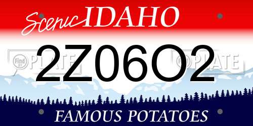 2Z06O2 Idaho License Plate
