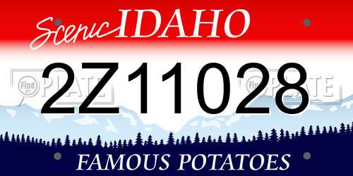 2Z11028 Idaho License Plate