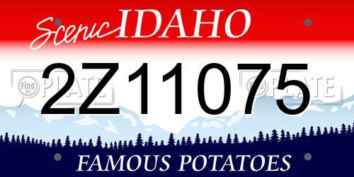 2Z11075 Idaho License Plate