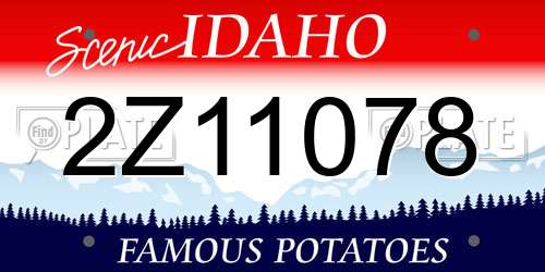2Z11078 Idaho License Plate