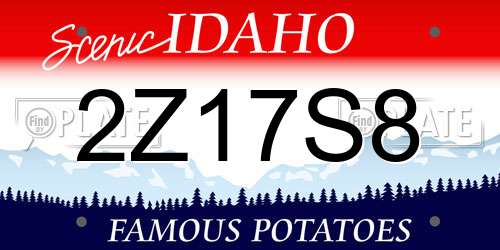 2Z17S8 Idaho License Plate