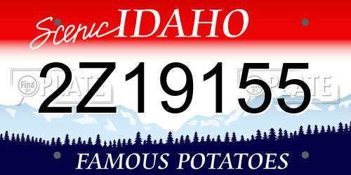 2Z19155 Idaho License Plate