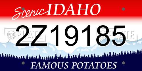 2Z19185 Idaho License Plate