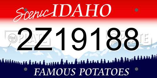 2Z19188 Idaho License Plate