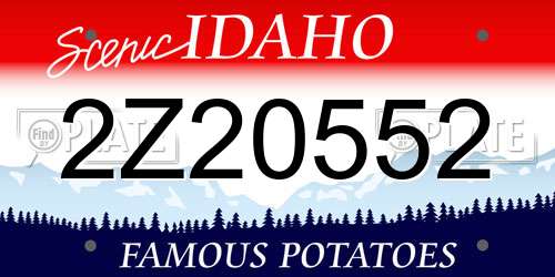 2Z20552 Idaho License Plate