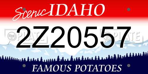 2Z20557 Idaho License Plate