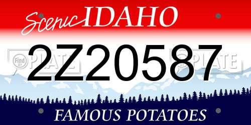 2Z20587 Idaho License Plate