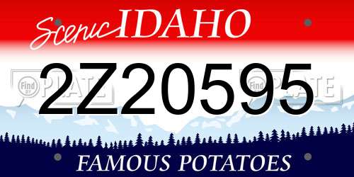 2Z20595 Idaho License Plate