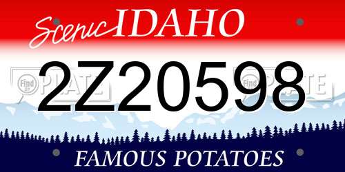 2Z20598 Idaho License Plate