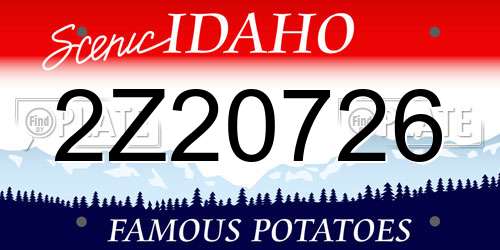 2Z20726 Idaho License Plate