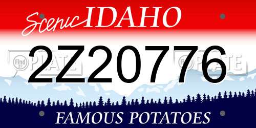 2Z20776 Idaho License Plate