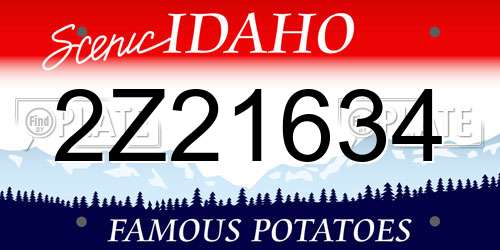 2Z21634 Idaho License Plate