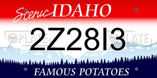 2Z28I3 Idaho License Plate