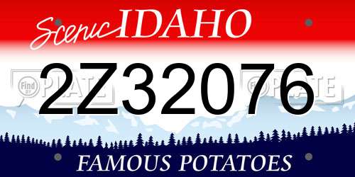 2Z32076 Idaho License Plate