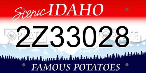 2Z33028 Idaho License Plate