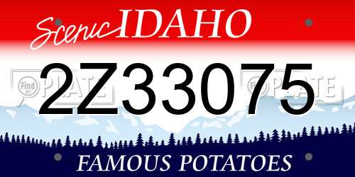 2Z33075 Idaho License Plate