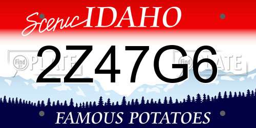 2Z47G6 Idaho License Plate