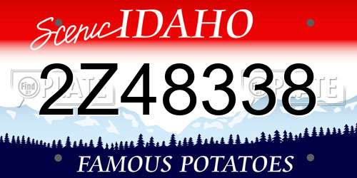 2Z48338 Idaho License Plate