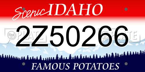2Z50266 Idaho License Plate
