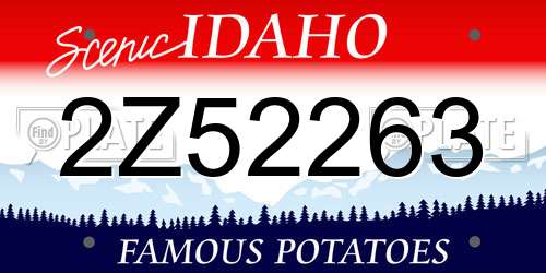2Z52263 Idaho License Plate