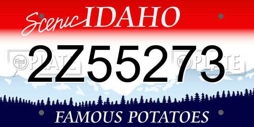 2Z55273 Idaho License Plate