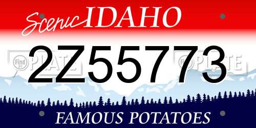 2Z55773 Idaho License Plate