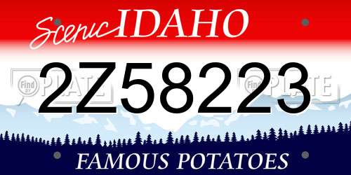 2Z58223 Idaho License Plate