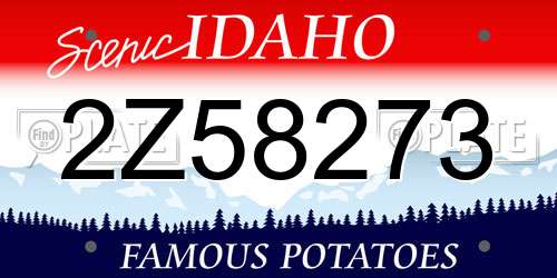 2Z58273 Idaho License Plate