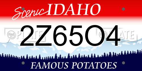 2Z65O4 Idaho License Plate