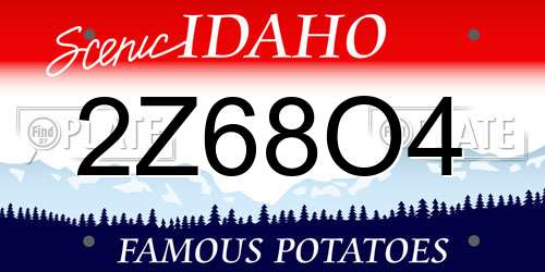 2Z68O4 Idaho License Plate
