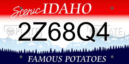 2Z68Q4 Idaho License Plate