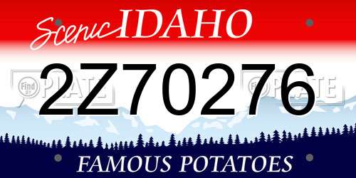 2Z70276 Idaho License Plate