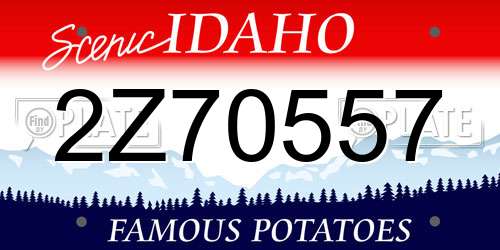 2Z70557 Idaho License Plate