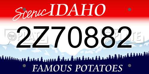 2Z70882 Idaho License Plate