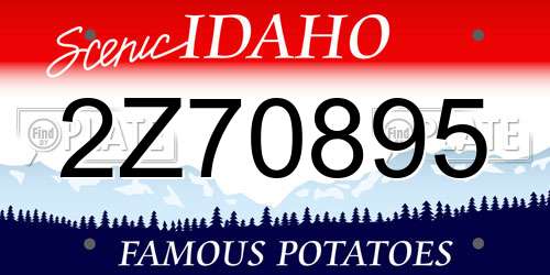 2Z70895 Idaho License Plate