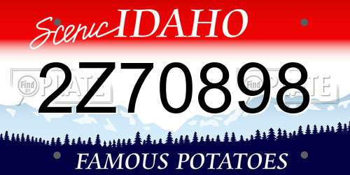 2Z70898 Idaho License Plate