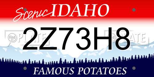 2Z73H8 Idaho License Plate